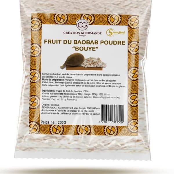 Poudre de baobab/pain de singe/bouye 10x200gr