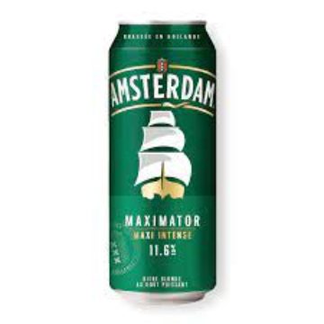 Bière blonde Amsterdam verte Maximator 24x50cl