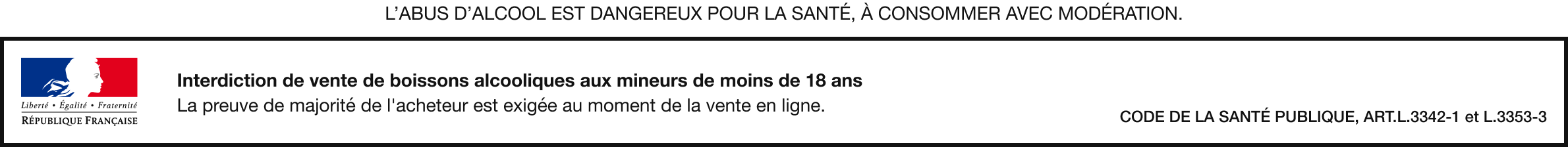 banniere obligatoire vente d'alcool